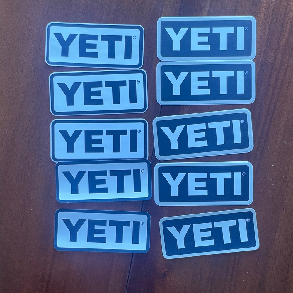 YETI Logo Stickers Set of 10